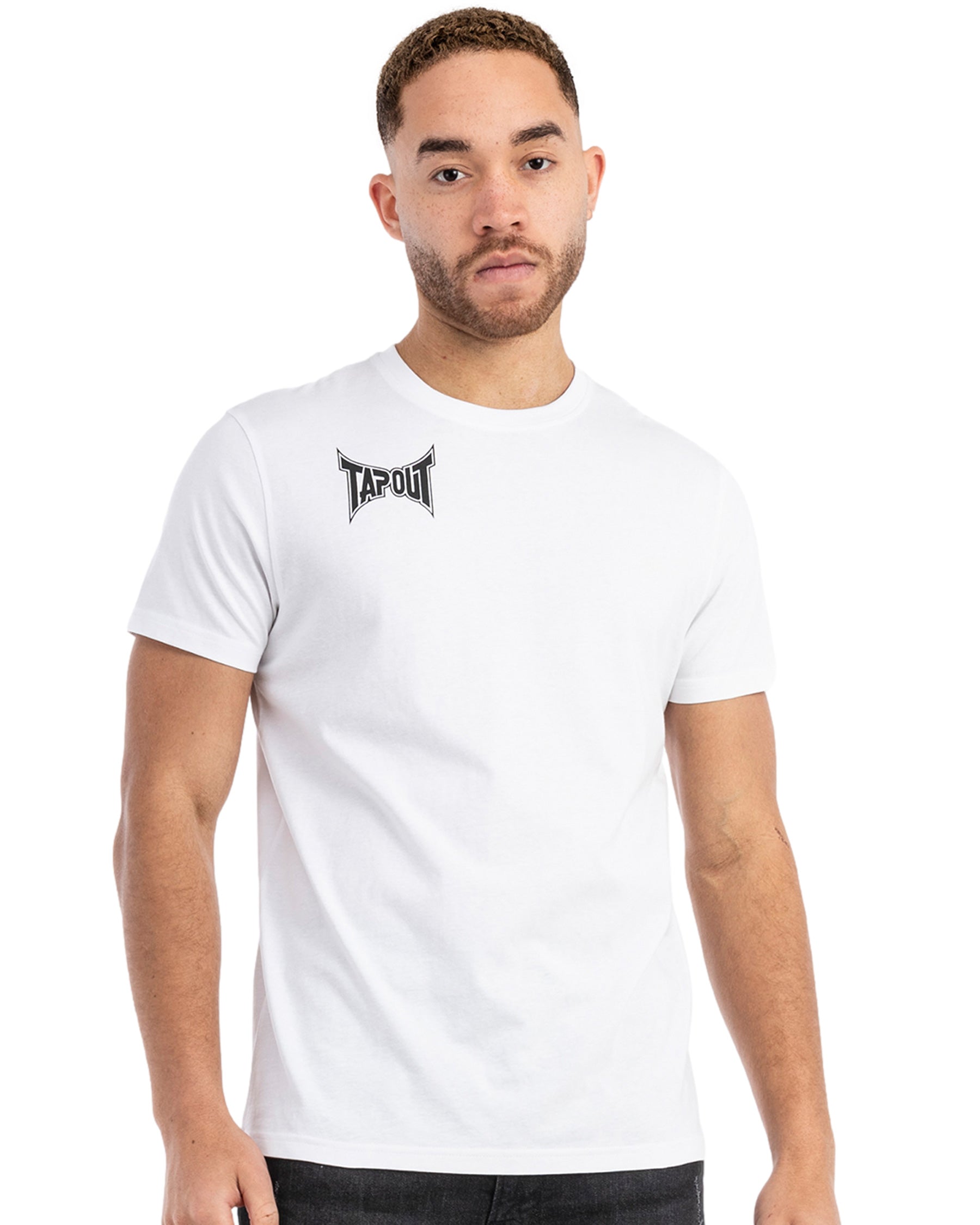 Pánská boxerská košile Tapout Octagon Tee White Front