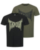 Tapout Amboyn maglietta sportiva nero e verde oliva posteriore sport