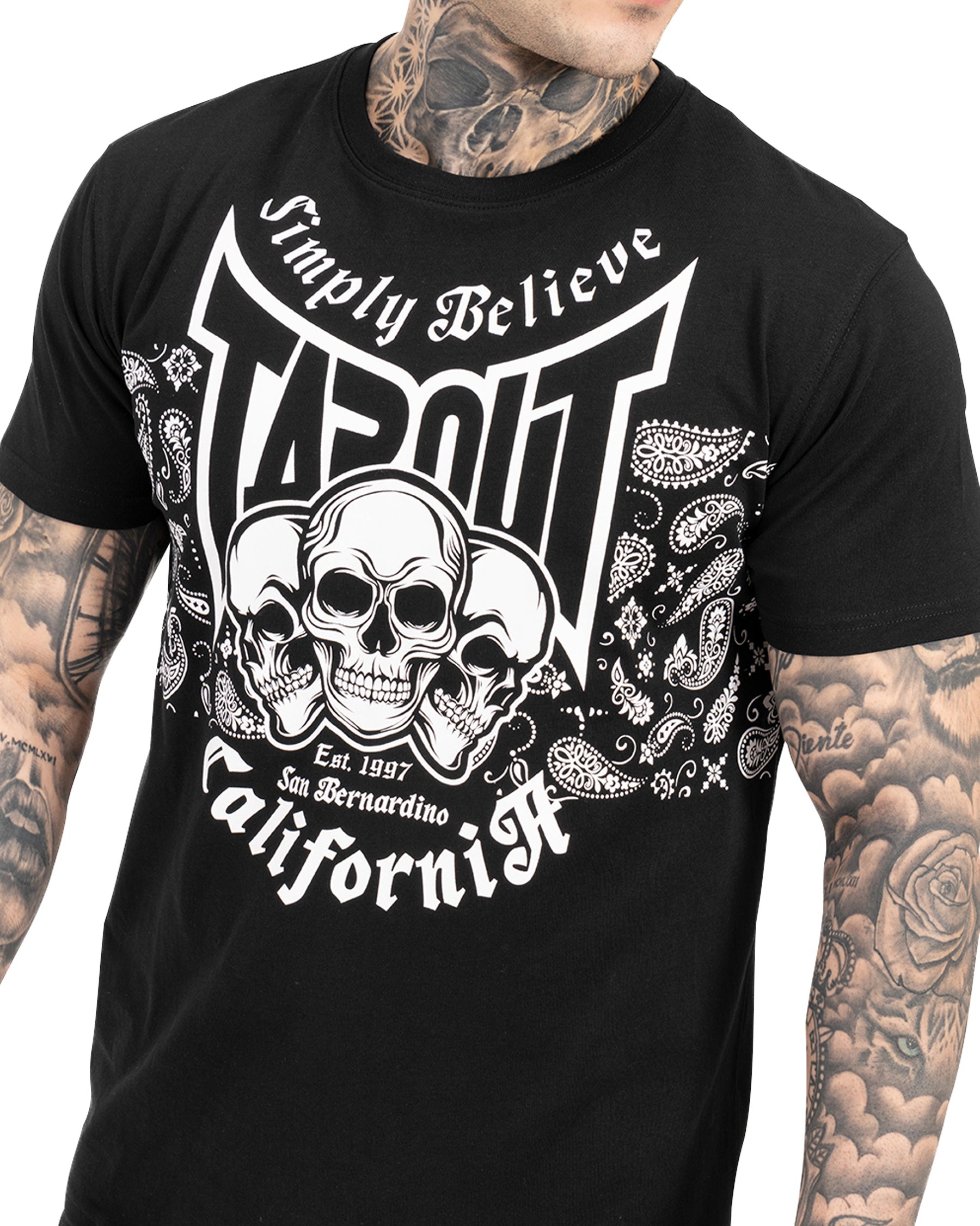 TapouT Adelantos fitness-t-shirt med svart rygg för män