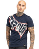 Maglietta Tapout Bernardino uomo nero dettaglio logo fitness