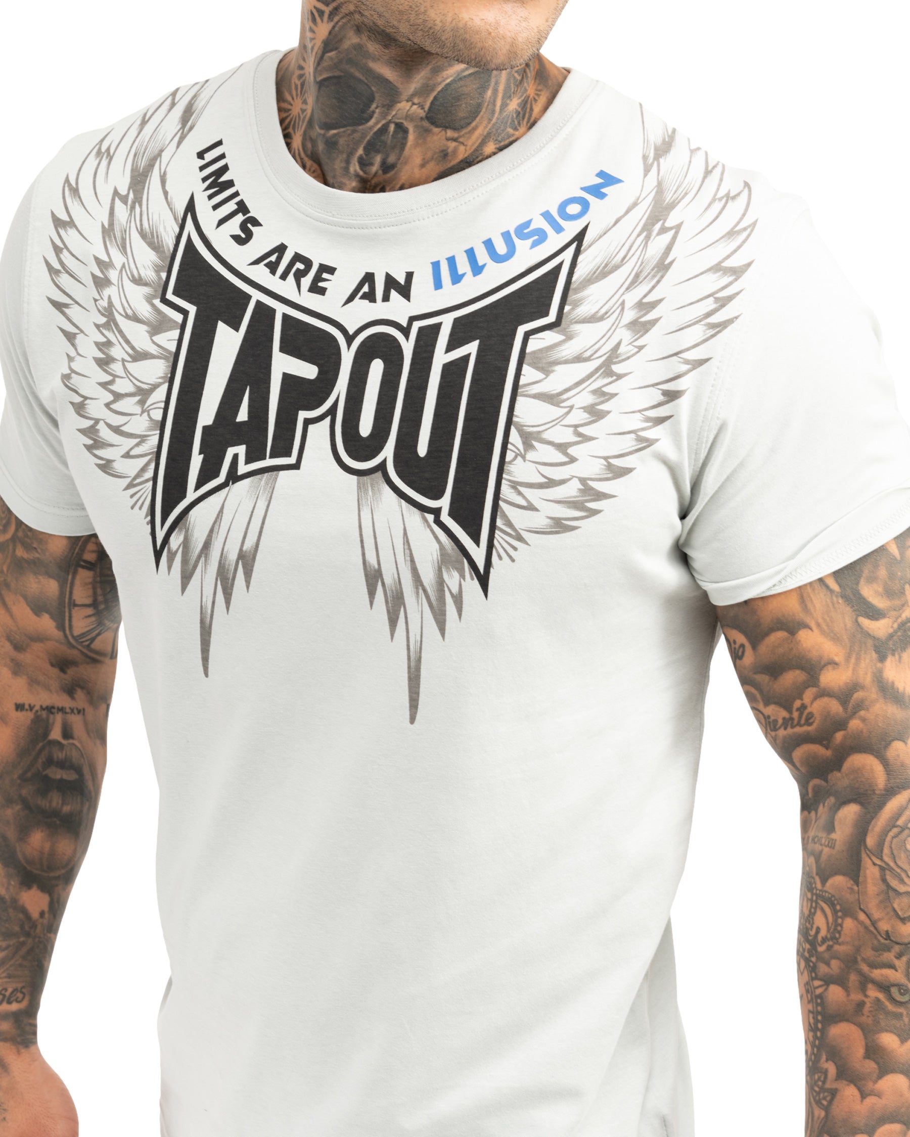 Světle šedé pánské tričko Tapout Tilllusion Tee se sportovním logem