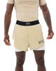 Vista frontale principale pantaloncini 2in1 Metal Boxe beige Desert Storm indossati per allenamento MMA