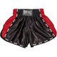 Vista frontale pantaloncini Kickboxing uomo Metal Boxe Extrem nero rosso per sparring