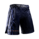 Vista frontale dei pantaloncini MMA Hayabusa Apex Full-Length blu, girovita foderato in silicone antiscivolo