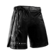 Vista frontale dei pantaloncini MMA Hayabusa Apex Full-Length neri, taglio classico board short per grappling
