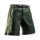 Vista frontale dei pantaloncini MMA Hayabusa Apex Full-Length verdi, chiusura dual-secure con cordoncino