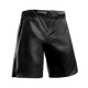 Vista frontale dei pantaloncini MMA Hayabusa Core 3/4 Thigh neri, taglio specifico per BJJ No-Gi