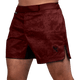 Vista frontale dei pantaloncini MMA Hayabusa Hex Mid-Thigh bordeaux, libertà di movimento totale