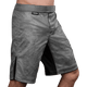 Vista laterale (lato 2) dei pantaloncini Hayabusa Hexagon grigi, ideali per grappling e Muay Thai