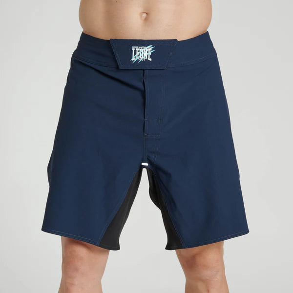 Vista frontale dei pantaloncini MMA Leone Primal Instinct blu royal