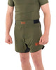 Vista frontale pantaloncini MMA Metal Boxe verde oliva collezione Metal Sports