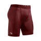 Vista frontale dei pantaloncini Vale Tudo Hayabusa Core rossi, fit ergonomico per BJJ