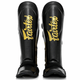 Paratibia FXB Fairtex versione bicolore Nero e Oro con loghi co-branded