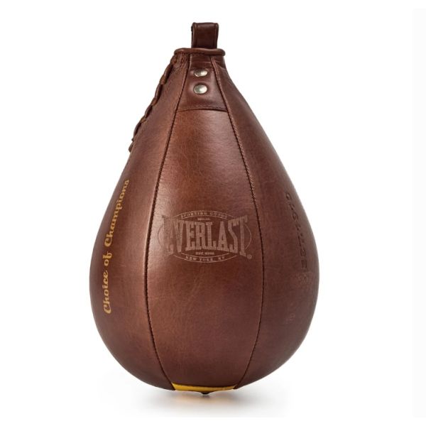 Everlast 1910 Pera de boxeo rápida de cuero genuino - vista frontal
