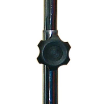 Particolare della rotella di regolazione dell'asta cromata per impostare l'altezza del punching ball