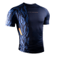 Rash guard Hayabusa Apex blu a maniche corte vista frontale