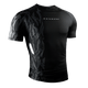 Rash guard Hayabusa Apex nera a maniche corte vista frontale