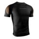 Vista frontale della rashguard Hayabusa Pro Ranked marrone a maniche corte, protezione professionale per cinture marroni