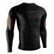 Vista frontale della rashguard Hayabusa Pro Ranked marrone, protezione professionale per cinture marroni