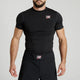 Vista frontale della rashguard Leone 1947 Primal Instinct nera in tessuto compressivo
