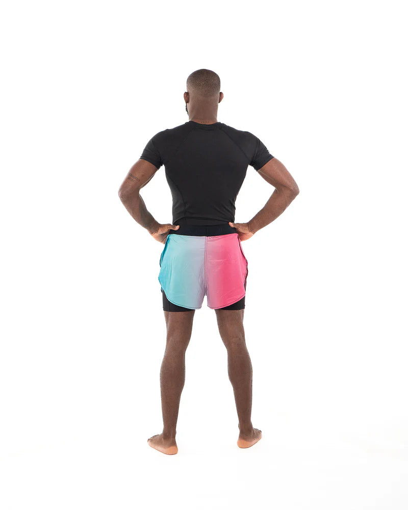 Vista posteriore rashguard performance Metal Boxe Miami Vibe fit seconda pelle