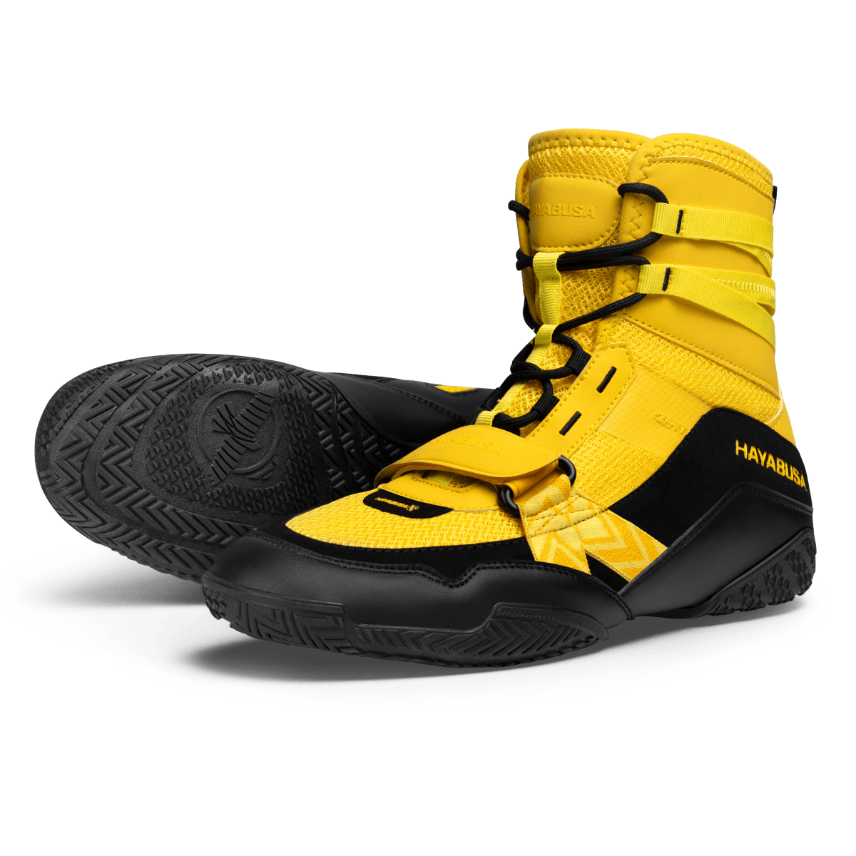 Zapatos de boxeo Hayabusa Strike en amarillo vibrante para una apariencia distintiva