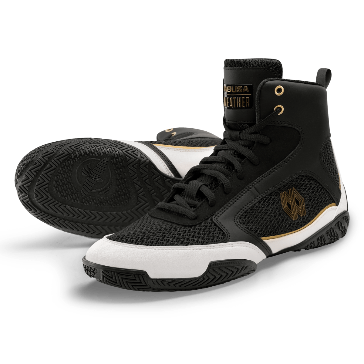Paire de chaussures de boxe Mayweather Champ noires vues de face
