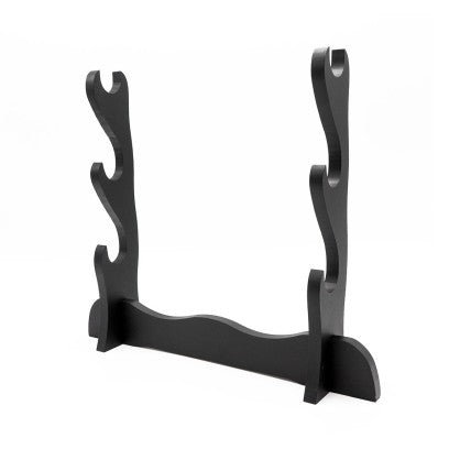 Set di 3 Katana Decorative Nere con Supporto