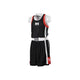 Vista frontale set boxe bambini Metal Boxe nero canotta e pantaloncini