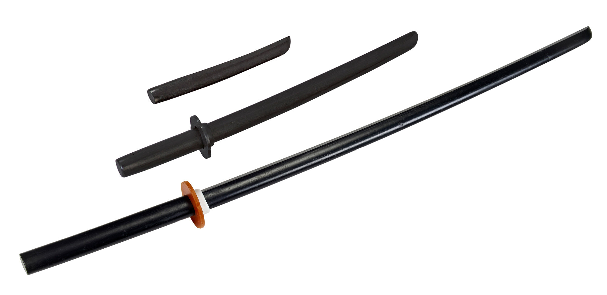 Sada bokken, wakizashi a tanto - pohled zepředu