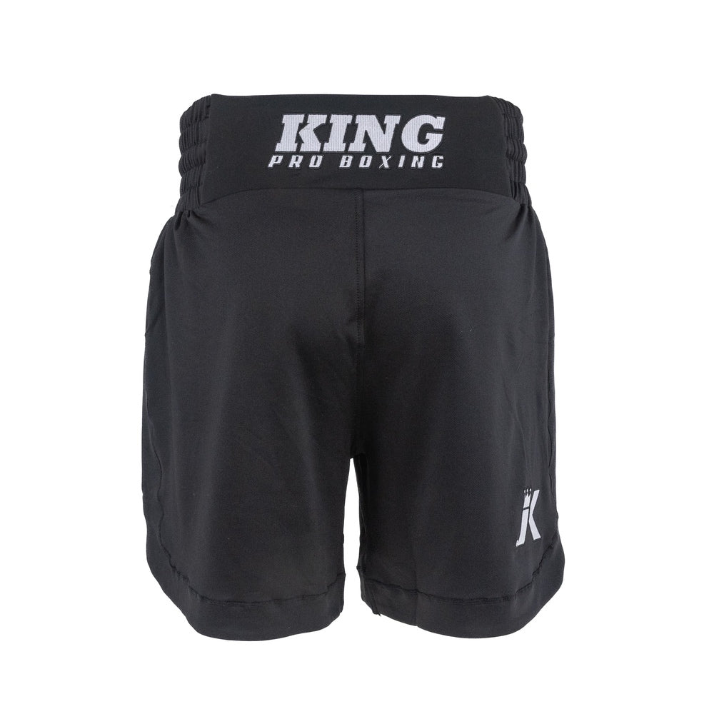 Retro dei pantaloncini da boxe neri K King con taglio loose-fit per una ventilazione ottimale