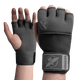 Vista frontale dei sotto-guanti grigi Hayabusa Deluxe Quick Wraps