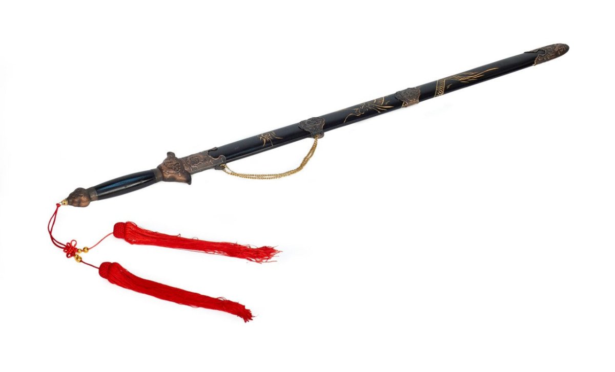 Spada da Tai Chi Jian con Fodero Nero 100 cm - Fight Club Store