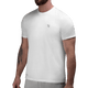 Vista frontale della T-shirt Hayabusa Essential bianca con logo minimalista sul petto