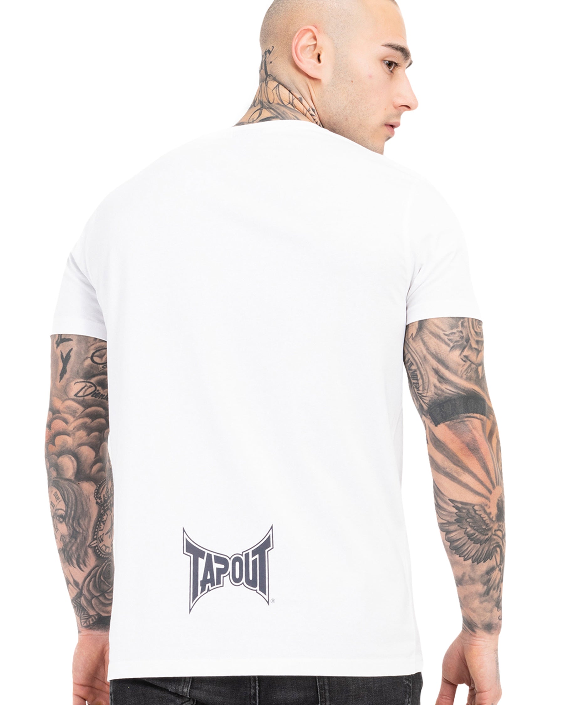 TapouT T-Shirt Tapericano uomo bianco posteriore MMA