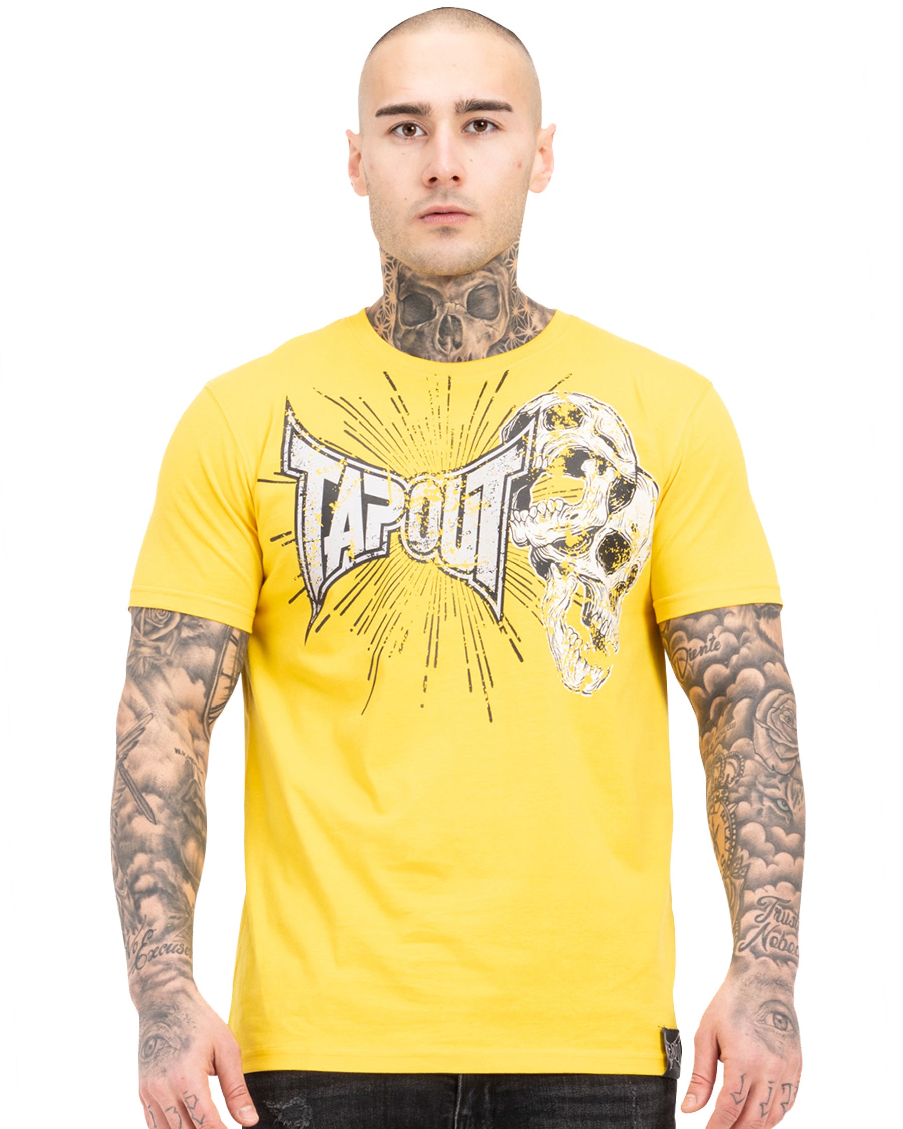 Kaos olahraga kuning depan Tapout Blade